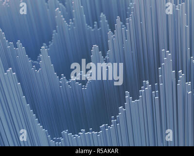 3D-Darstellung. Abstraktes Bild in drei Dimensionen. Hintergrund Konzept moderne und futuristische Design. Stockfoto