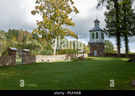 Alte Holzkirche in Indrica, Lettland Stockfoto