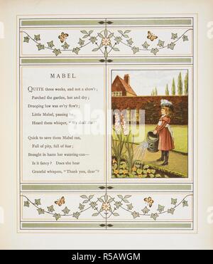 Mabel. Farbe Abbildung und Text von 'zu Hause'. Zu Hause. Marcus & Gemeinde Co London, 1881. Bild von zu Hause genommen von J G Sowerby und Thos. Kran. Quelle: 12805.k.41, Seite 33. Sprache: Englisch. Autor: Sowerby, John G. Stockfoto