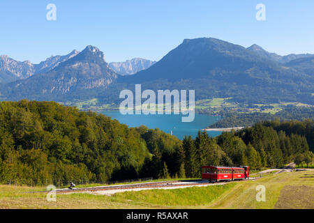 Schafberg Bahnhof St. Wolfgang, Wolfgangsee, Flachgau, Oberösterreich, Österreich Stockfoto