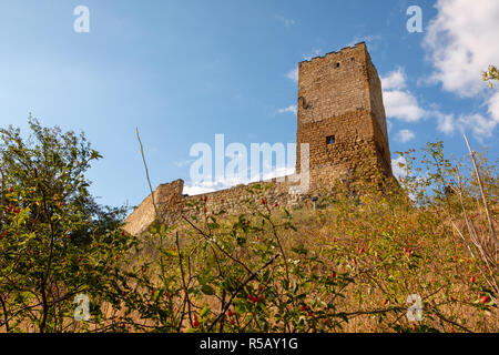 Ruine der Burg Gleichen, Wandersleben, Gotha, Thüringen Stockfoto