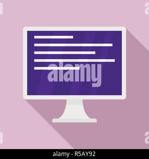 Computer blue screen Symbol. Flache Darstellung der Computer blue screen Vektor Symbol für Web Design Stock Vektor