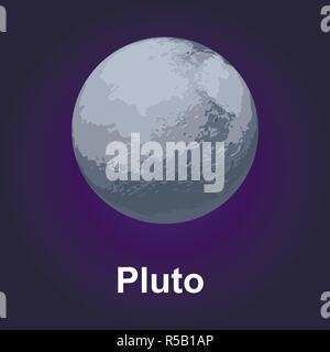 Pluton Planet Symbol. Isometrische Plutos Planeten vektor Symbol für Web Design Stock Vektor