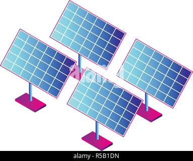 Solar Panel anlage Symbol. Isometrische von solar panel Anlage vektor Symbol für Web Design auf weißem Hintergrund Stock Vektor