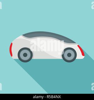 Futuristische fahrerlose Auto-Symbol. Flache Darstellung des futuristischen fahrerlose Auto vektor Symbol für Web Design Stock Vektor