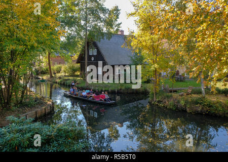 Dorf Lehde, Lübbenau, Spreewald, Oberspreewald-Lausitz, Land Brandenburg, Deutschland Stockfoto