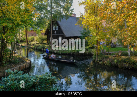 Dorf Lehde, Lübbenau, Spreewald, Oberspreewald-Lausitz, Land Brandenburg, Deutschland Stockfoto