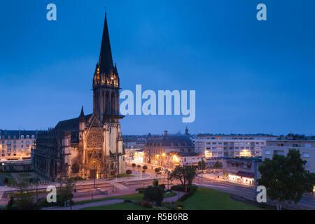 Frankreich, Normandie, Calvados, Caen, Place St-Pierre, Eglise St-Pierre Kirche Stockfoto