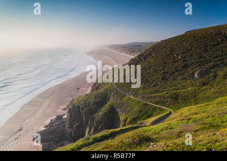 Frankreich, Normandie, Manche, Barneville-Carteret von Plage de la Vieille Eglise, Alte Kirche Strand Stockfoto