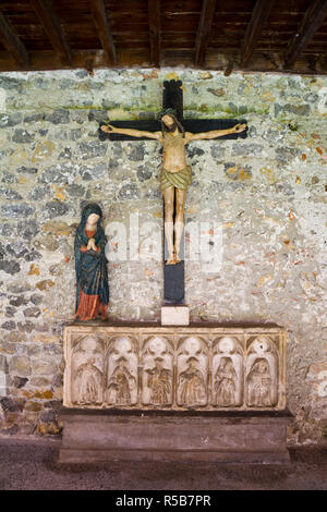 Kathedrale St-Lizier, St-Lizier, Ariège, Midi Pyrenees, Frankreich Stockfoto