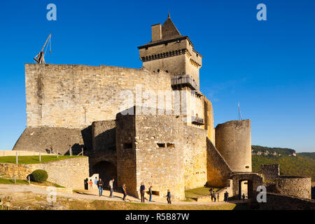 Frankreich, Aquitaine Region, Departement Dordogne, Castelnaud-la-Chapelle, Chateau de Castelnaud, 13. Jahrhundert Stockfoto