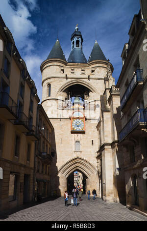 Frankreich, Region Aquitanien, Gironde Abteilung, Bordeaux, Porte De La Grosse Cloche, 15. Jahrhundert Stadttor Stockfoto