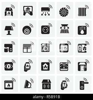 Smart Home auf Plätzen Hintergrund für Grafik- und Webdesign, modernen einfachen Vektor unterzeichnen. Internet Konzept. Trendy Symbol für Web site Design web-Taste oder mobile App. Stock Vektor