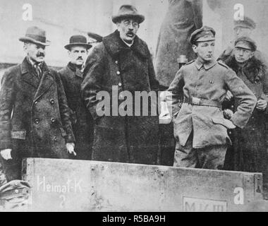 Wahlen in Deutschland. In der Nähe der Umfrage, in Potsdam Palace, Berlin ca. 1919 Stockfoto