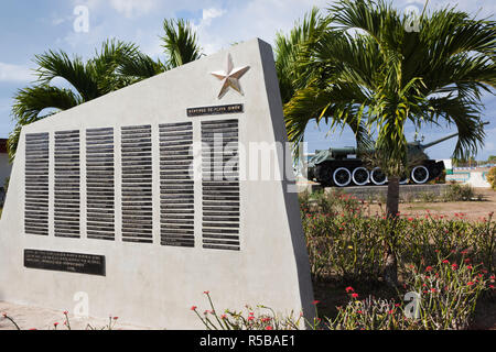 Kuba, Provinz Matanzas, Playa Giron, Museo de Playa Giron, Museum der 1961 US-CIA-led Invasion in der Schweinebucht, Märtyrer Denkmal für kubanische Soldaten während der Invasion getötet Stockfoto