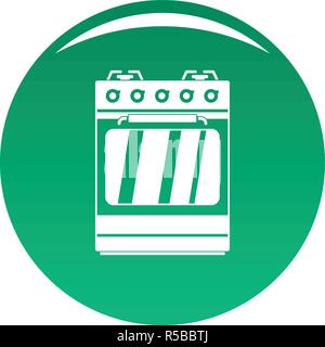 Kleine Gasofen Symbol. Einfache Abbildung von kleinen Gasofen vektor Icon für das Design grün Stock Vektor