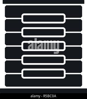 Server rack Symbol. Einfache Abbildung: server rack Vektor Symbol für Web Design auf weißem Hintergrund Stock Vektor