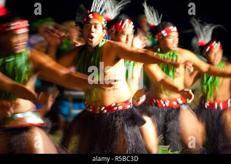 Polynesischen Tänzerinnen, Rarotonga, Cook Inseln, Südpazifik Stockfoto