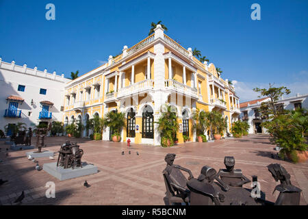 Kolumbien, Bolivar, Cartagena De Indias, Plaza de San Pedro Claver Stockfoto