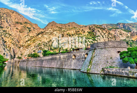 Befestigungen von Kotor in Montenegro Stockfoto
