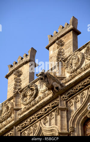 Detail der La Lonja De La Seda, Valencia, Spanien Stockfoto