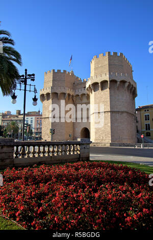 Torres De Serranos, Valencia, Spanien Stockfoto