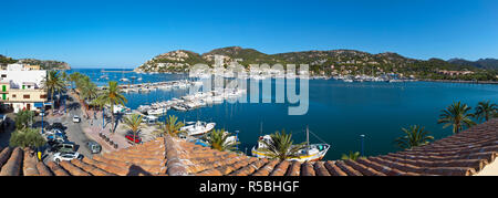 Port d'Antratx übersicht, Mallorca, Balearen, Spanien Stockfoto