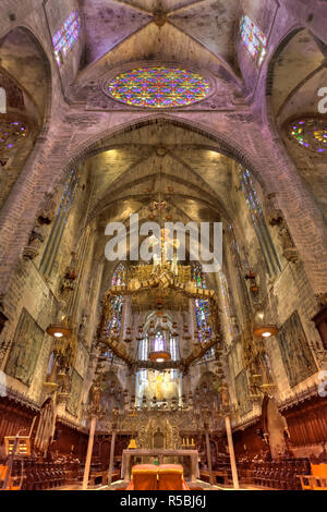 Spanien, Balearen, Mallorca, Palma De Mallorca, Kathedrale (La Seu) Stockfoto