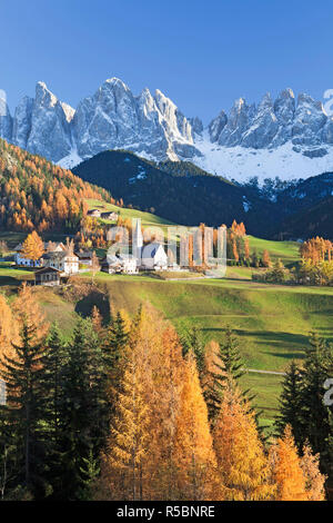 Berge, Geisler Gruppe/Geislerspitzen, Dolomiten, Südtirol, Italien Stockfoto