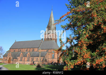 St. Barnabas Church, Bromborough, Wirral Stockfoto