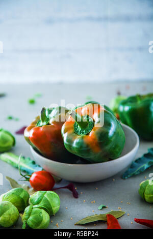 Frisches Gemüse flatlay Stockfoto