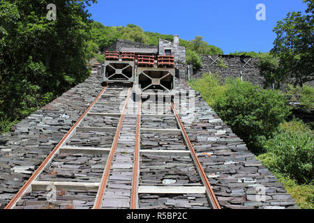 Dinorwic Steinbruch Steigung, Snowdonia, Llanberis, Wales Stockfoto