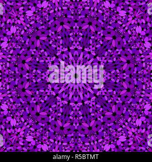 Violett Blütenblatt verzierten Mandala Muster wallpaper Design - Symmetrische vector Hintergrund Grafik Stock Vektor
