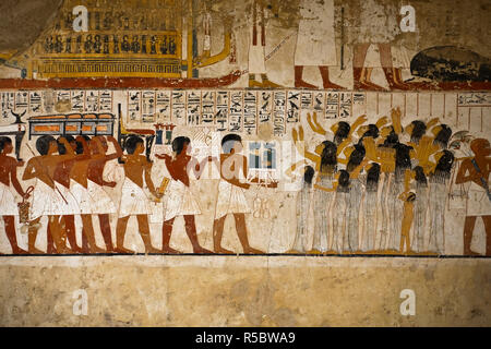 Ägypten, Luxor, West Bank, Gräber der Adligen, dem Grab des Ramose, Wesir und Gouverneur von Theben Stockfoto