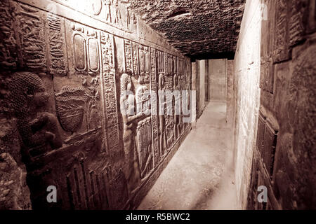 Ägypten, Luxor, Dendara, Tempel der Hathor Stockfoto