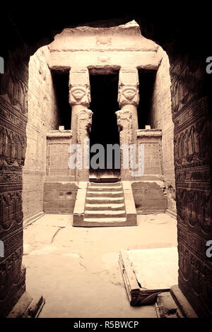 Ägypten, Luxor, Dendara, Tempel der Hathor Stockfoto