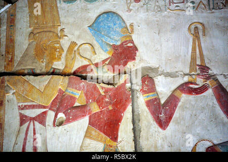 SETI ich Tempel (13. Jh. v. Chr.), Abydos, Ägypten Stockfoto