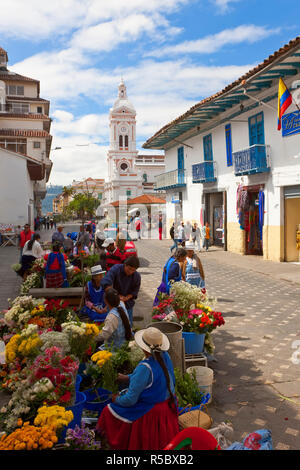 Verkäufern, Cueneca, Ecuador Stockfoto