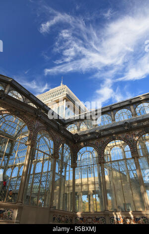 Spanien, Madrid, Buon Retiro Park (Parque del Buen Retiro), Crystal Palace Stockfoto