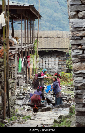 Die Himalaya Dorf Hatiya im östlichen Nepal Stockfoto