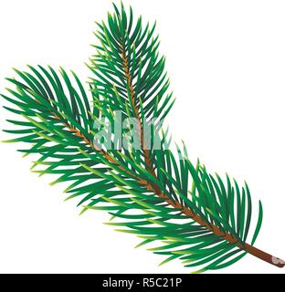 Pine Tree Branch Symbol. Realistische Abbildung von Pine Tree Branch vektor Symbol für Web Design auf weißem Hintergrund Stock Vektor