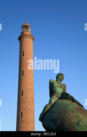 Kanarische Inseln, Gran Canaria, Maspalomas, Faro de Maspalomas (Maspalomas Leuchtturm) Stockfoto