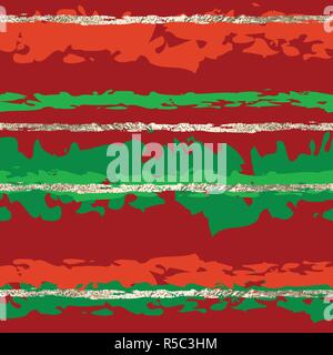 Weihnachten Goldfolie horizontale Linie vektor Muster Stock Vektor