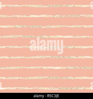 Goldfolie horizontale Linien feminine Vector pattern Stock Vektor