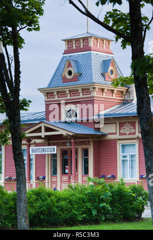 Estland, westlichen Estland, Haapsalu, Bahnhof und Eisenbahn-Museum Stockfoto