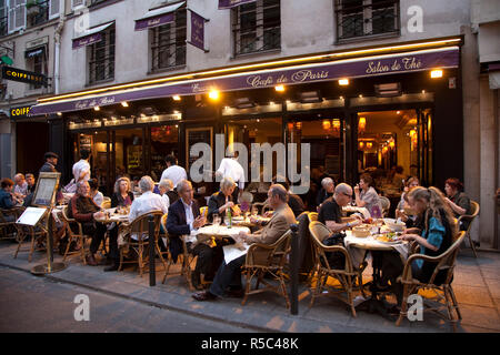 Cafe/Restaurant in der St. Germain-des-Prés district, Rive Gauche, Paris, Frankreich Stockfoto