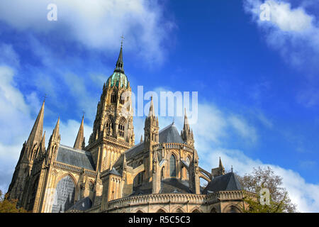 Die Kathedrale von Bayeux, Bayeux, Calvados, Basse-Normandie, Frankreich Stockfoto