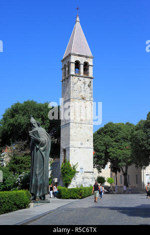 Statue des Bischofs Gregor von Nin (Grgur Ninski), Split, Dalmatien, Kroatien Stockfoto