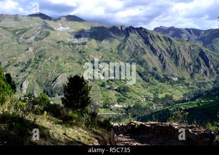 Anzeigen Chavin de Huantar. Abteilung der Ancash. PERU Stockfoto