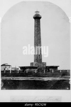 Madras Leuchtturm. Vibart Sammlung: Blick in Südindien. 1860. Quelle: Foto 254/3/(92). Autor: Anon. Stockfoto